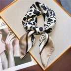 Leopard Print Square Headscarf