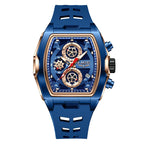 LIGE Square Chronograph Silicone Watch