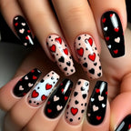 Gothic False Nails Dark Red