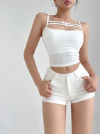 Sweet Sleeveless Bow Tank