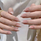 Leopard Print French False Nails