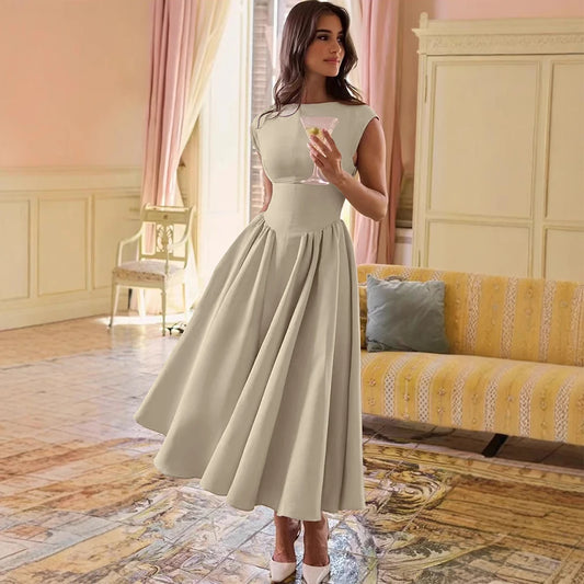 French Style Pleated Dress