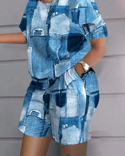 Women’s Printed Shorts Suit