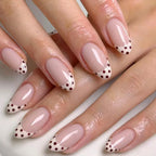 Blue Press Nails Polka Dot