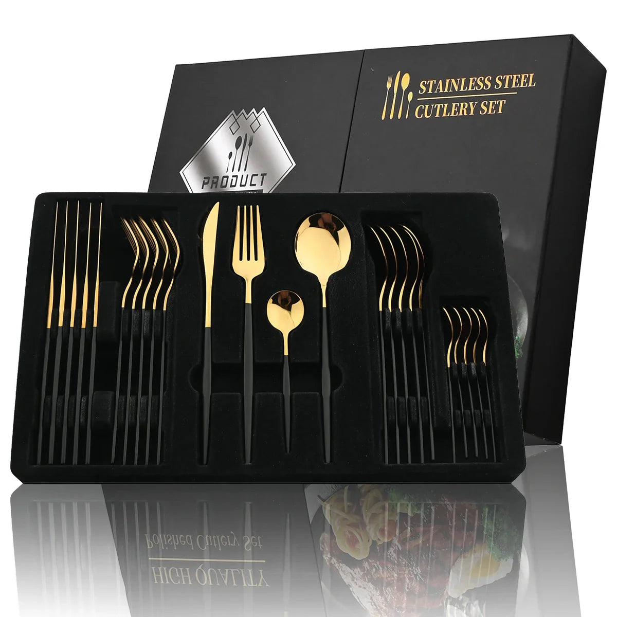 24Pcs Stainless Flatware Set