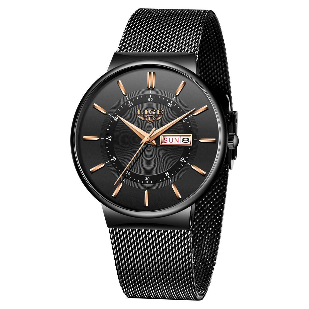 LIGE Ultra-Thin Steel Quartz Watch