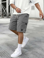 Flap Cargo Drawstring Shorts