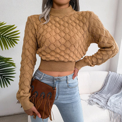Hollow Knit Crop Top
