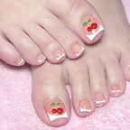 French False Toe Nails Heart