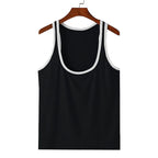Skinny Patchwork Gym Tank Top