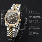 Yolako Rhinestone Calendar Quartz Watch