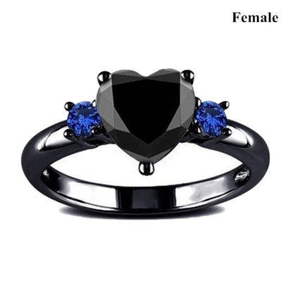 Romantic couple ring set