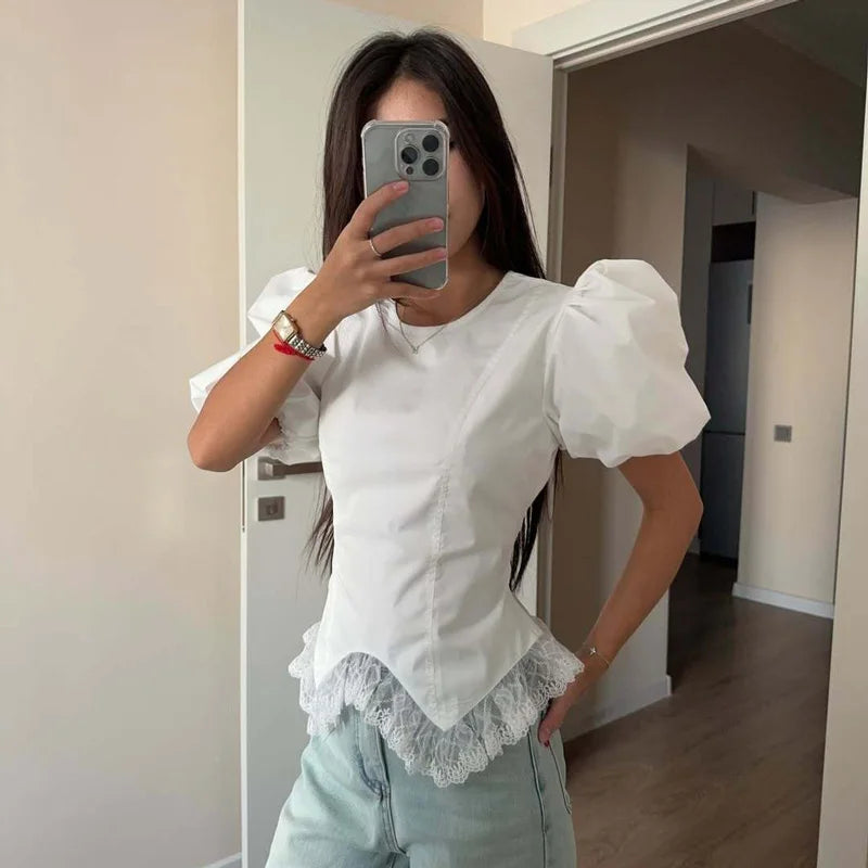 Lace Slim Shirt