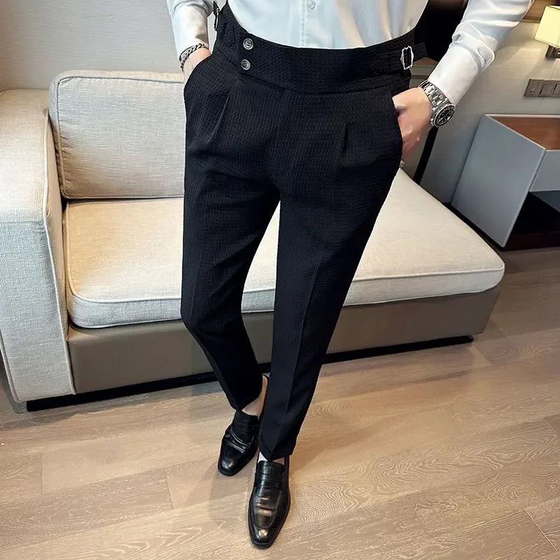 High-Waist Formal Slim Dress Pants