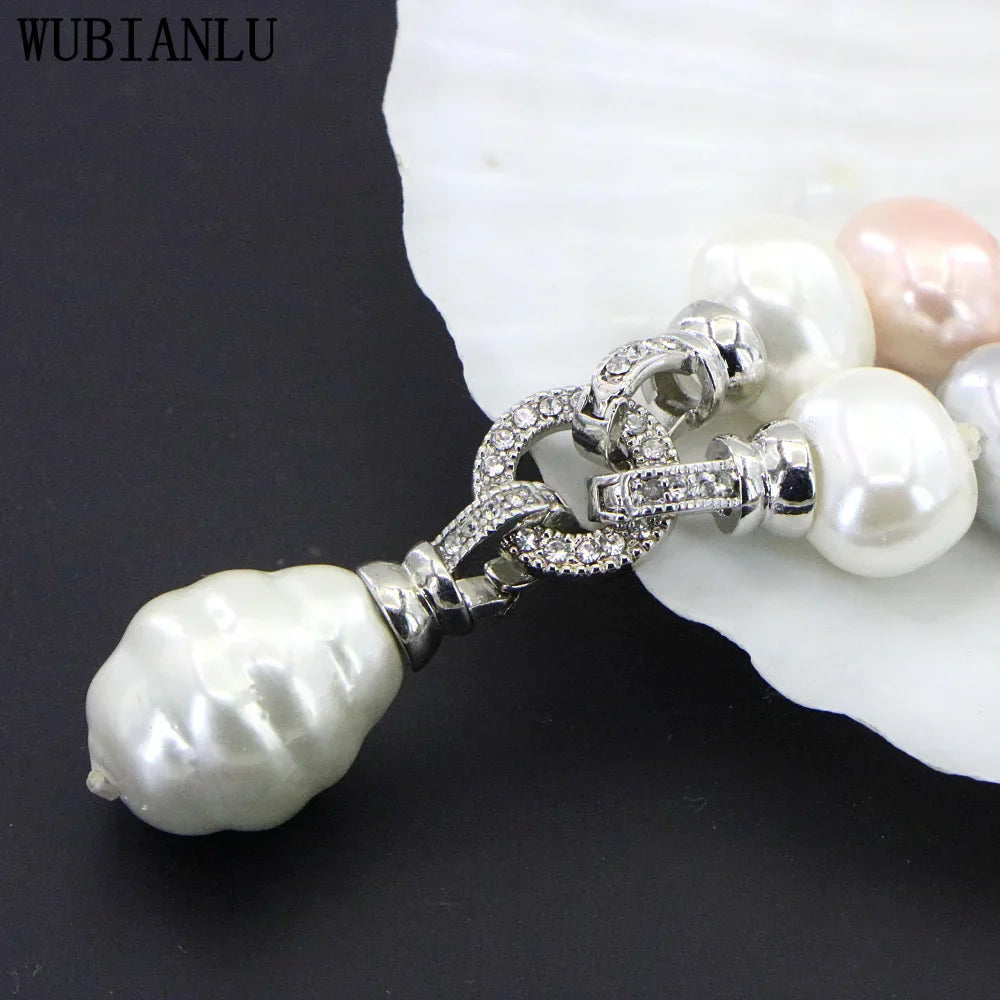 Marine Shell Pearl Necklace Women