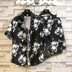 Cotton Floral Shirt Shorts Set