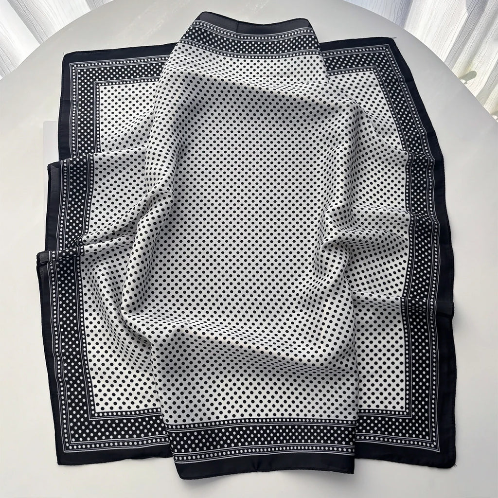 Polka Dot Printed Square Bandana