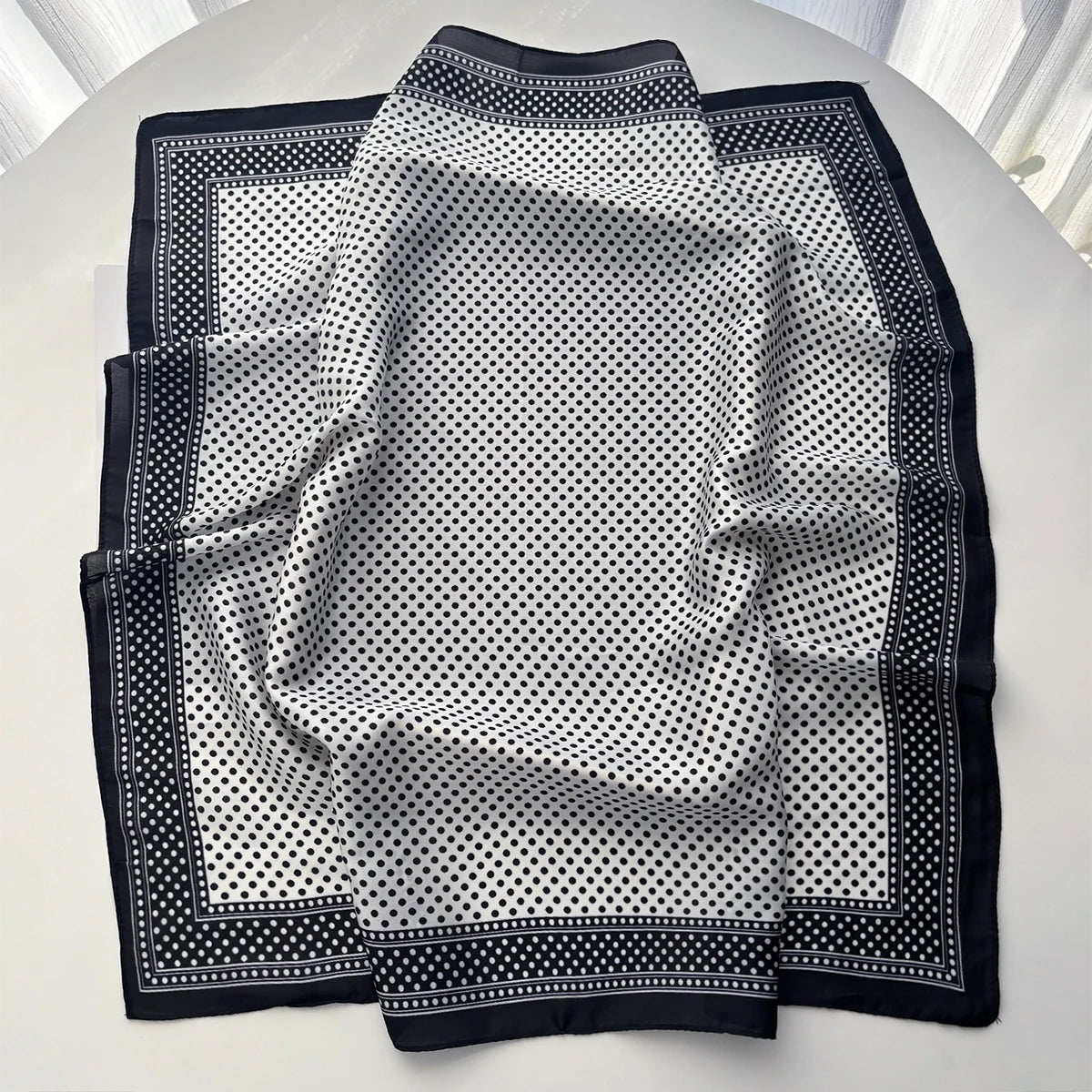 Polka Dot Printed Square Bandana