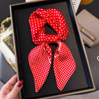 Dot Print 70cm Silk Square Scarf