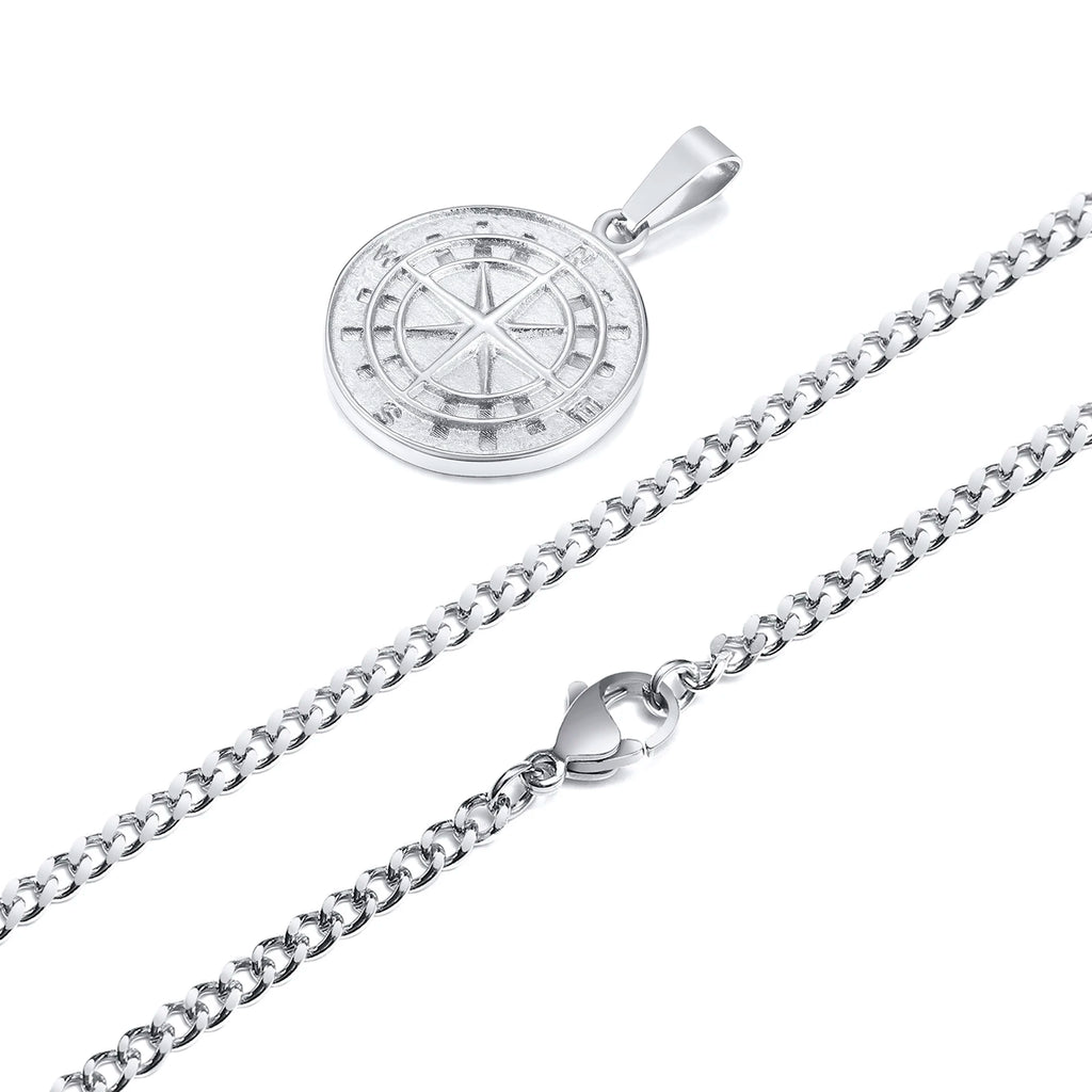 Mprainbow Viking Compass Necklace
