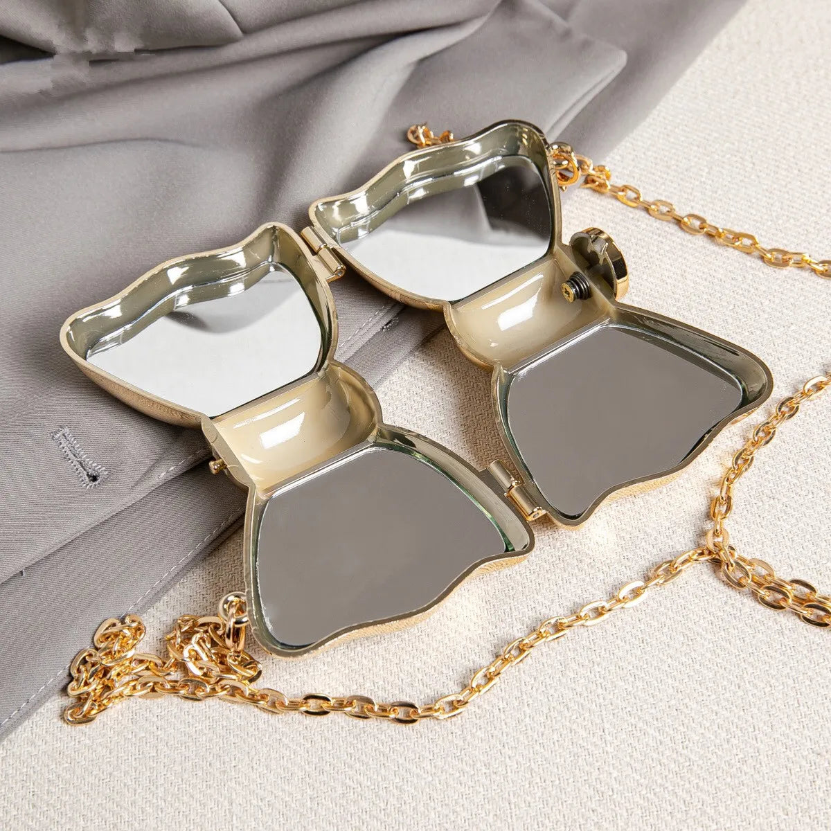 Golden Evening Round Clutch