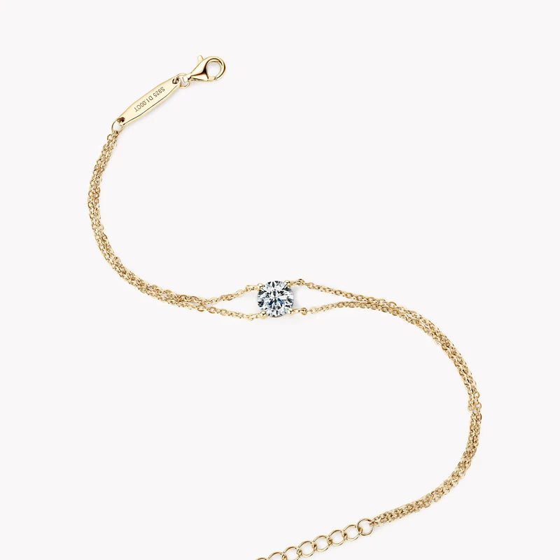 Personalized Moissanite Silver Bracelet