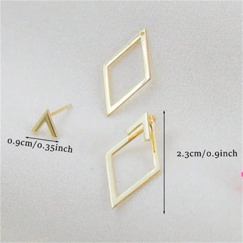 Retro Geometric Stud Earrings