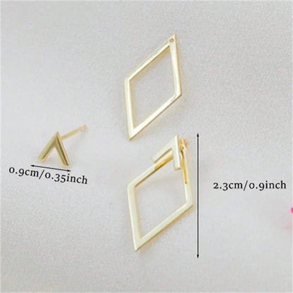 Retro Geometric Stud Earrings
