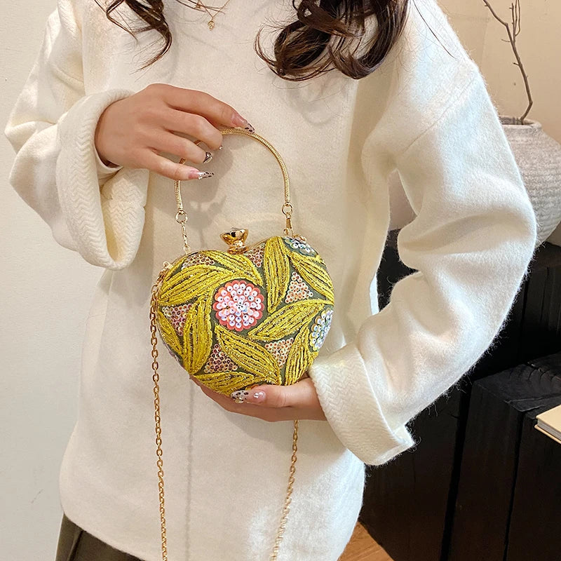 Heart Shape Party Clutch