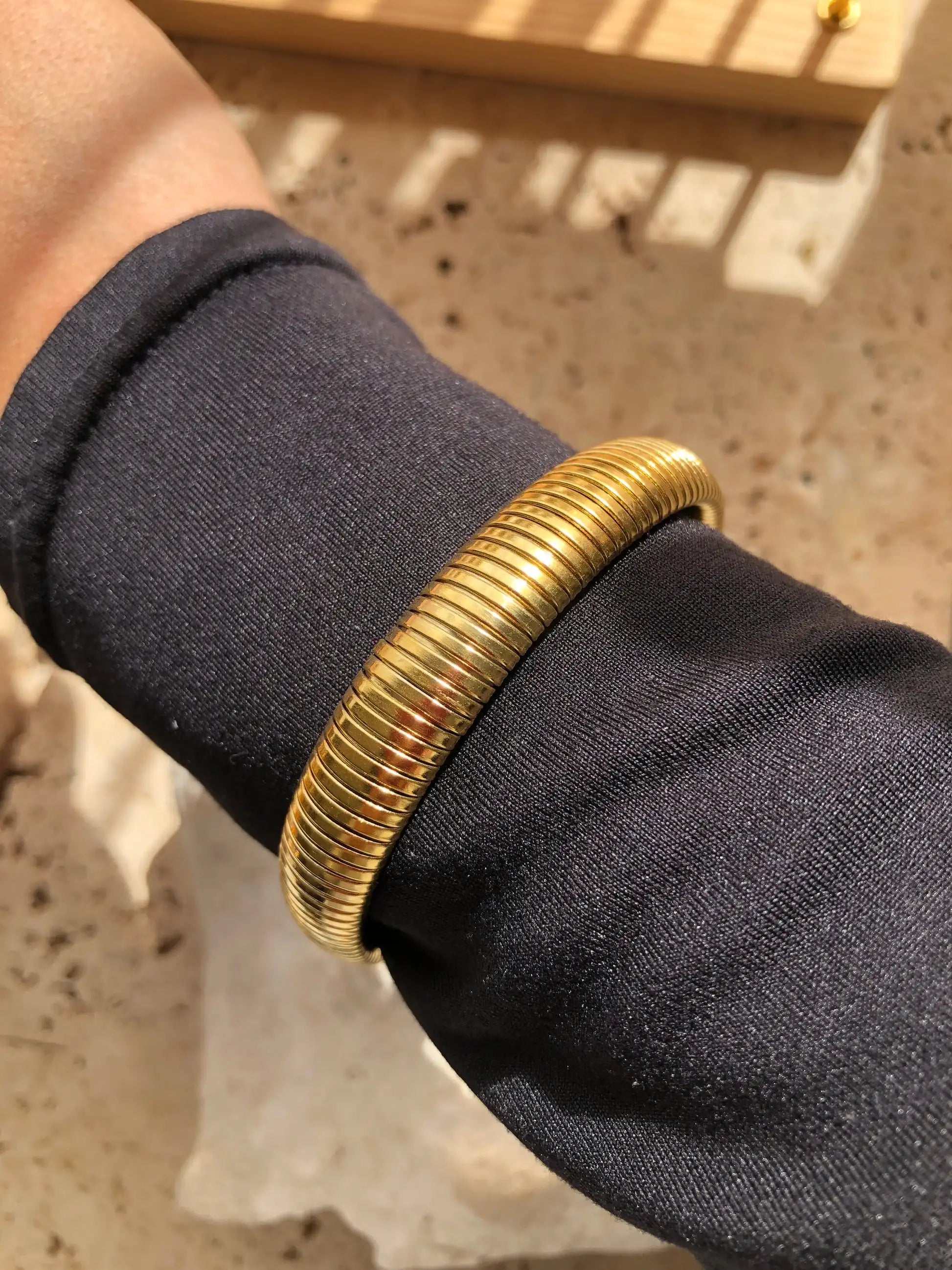 Gold Stainless Steel Bangle