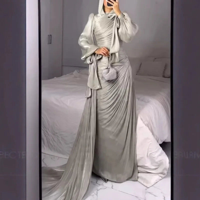 Elegant Ruched Mermaid Maxi Dress
