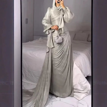 Elegant Ruched Mermaid Maxi Dress