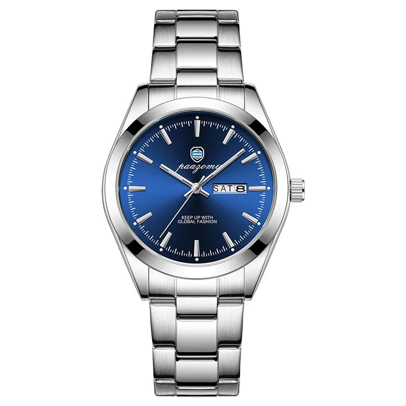 PAAZOMU Business Steel Quartz Watch