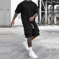 Multi-Pocket Cargo Pants T-Shirt Set