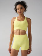 Essential Solid Sleeveless True-To-Size Fit Two-Piece Yoga Set