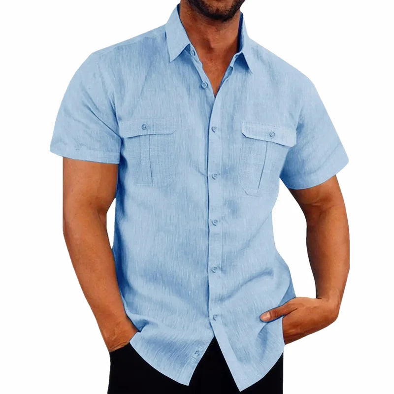 Solid Linen Casual Shirt