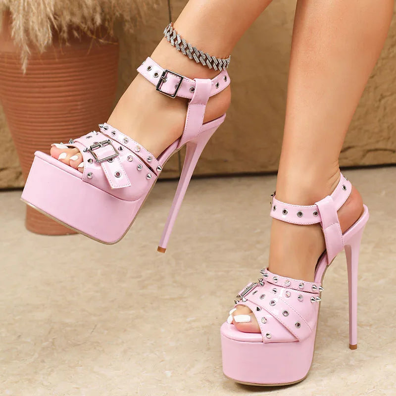 Ankle-Wrap Buckle Sandals