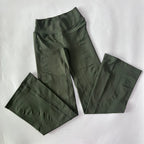 Crossover V-Waist Flared Leggings