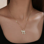 Zircon Cross Pendant Necklace