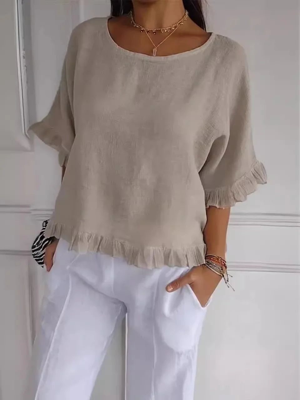 Loose Pullover Blouse