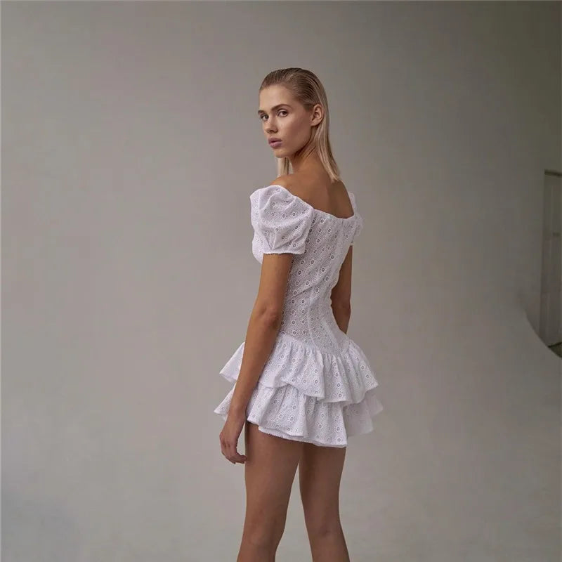 Puff Sleeve Corset Dress
