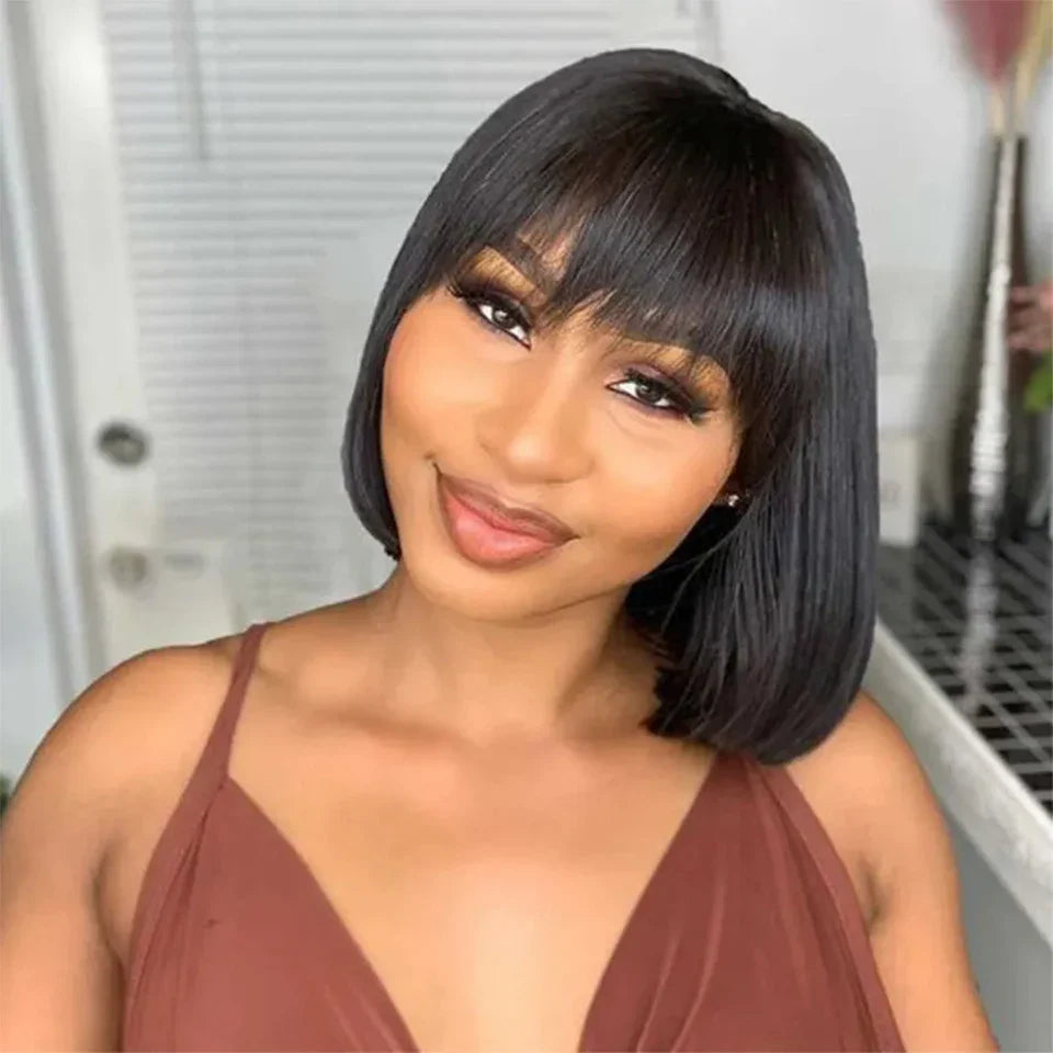 Double Drawn Human Hair Wig