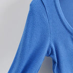 Broadcloth Solid V-Neck True-To-Size Fit Crop Top