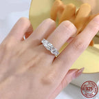 Heart Setting Moissanite Engagement Ring
