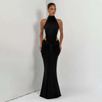 Pleated Halter Bodycon Dress