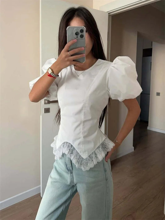 Lace Slim Shirt