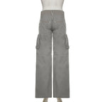 SUCHCUTE Gray Cargo Denim Jeans