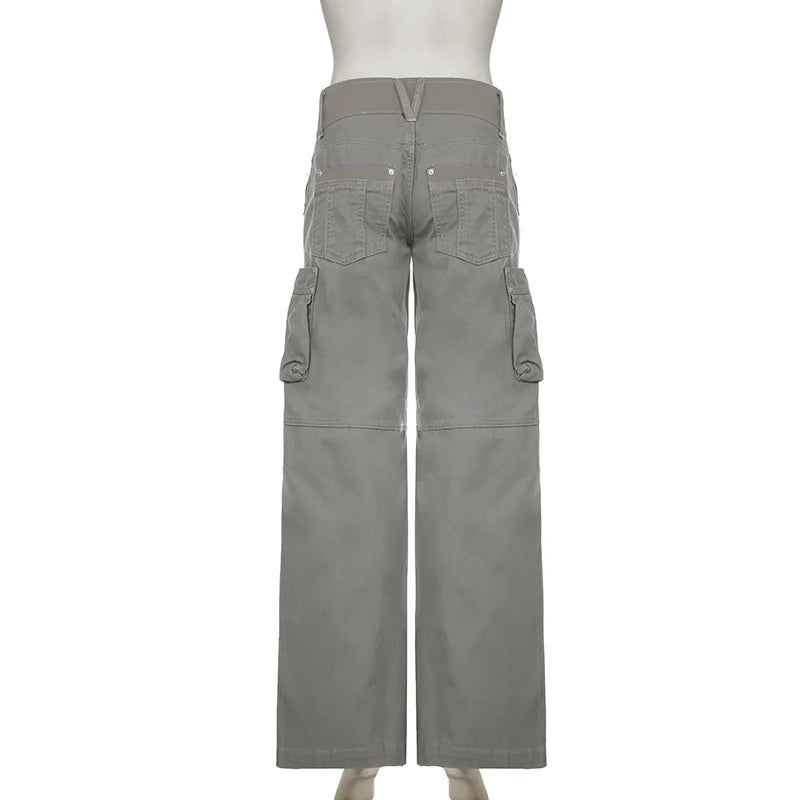 SUCHCUTE Gray Cargo Denim Jeans