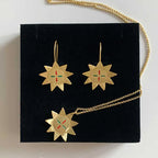 Sunflower Gold Drop Earrings