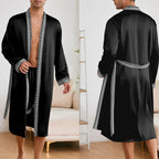 Ice Silk Pajamas 2Pcs Bathrobe